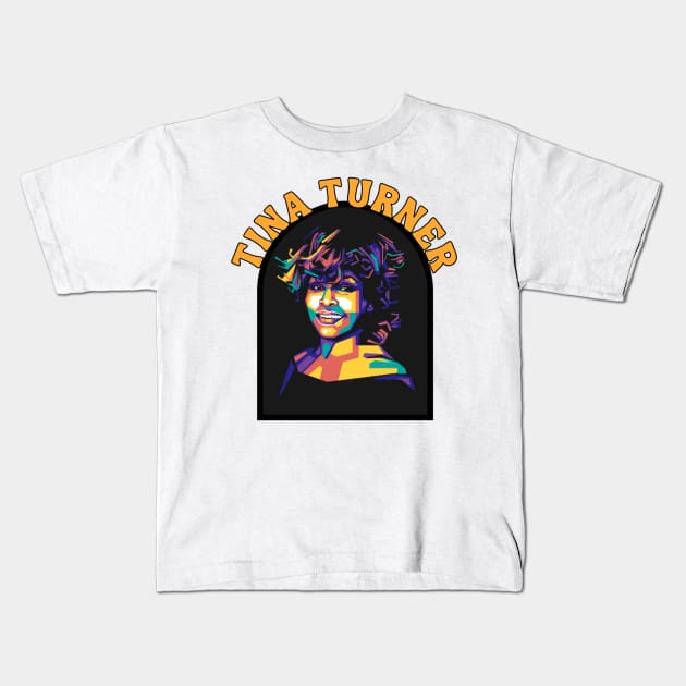 Tina turner Kids T-Shirt by Hi.Nawi